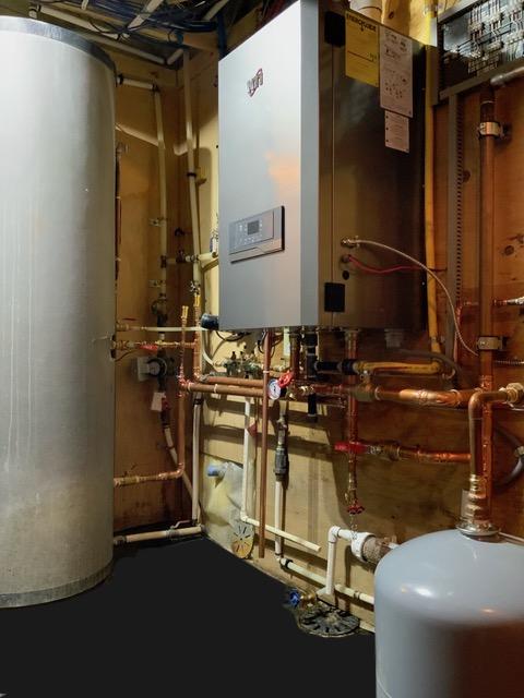 NTI Boiler system with cross connection control device.